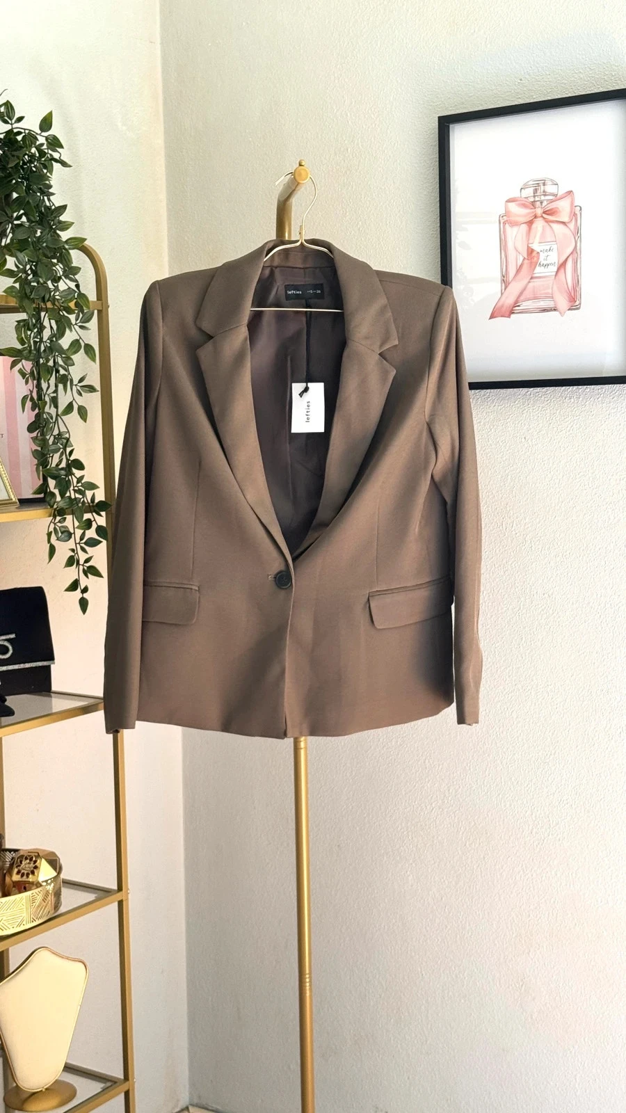 Lindo Blazer Castanho / Taupe Elegante Lefties • S • TNC48